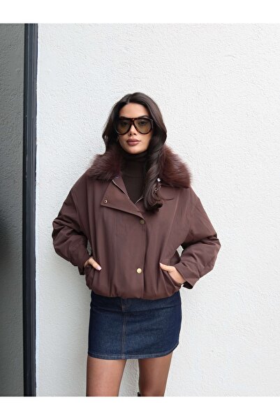 ESRAHELVACI Fur Collar Bomber Jacket