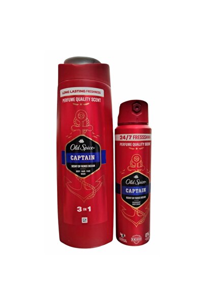Old Spice Old Spice Shower Gel, Captain, 400 ml + Deodorant for Men, Old Spice, Captain, 150 ml