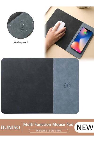 DOMEET وسادة ماوس لاسلكية مقاومة للماء بقدرة 15 واط مع لوحة مفاتيح