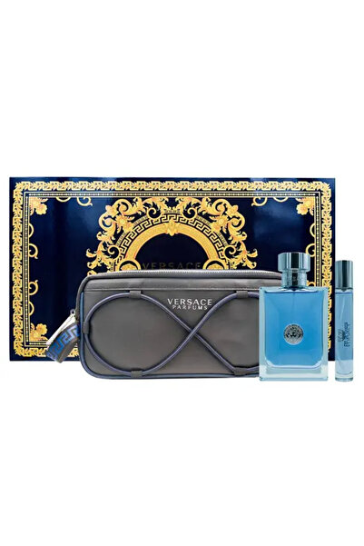 Versace Pour Homme Set Eau De Toilette 100ml + Eau De Toilette 10ml + Trousse Bag