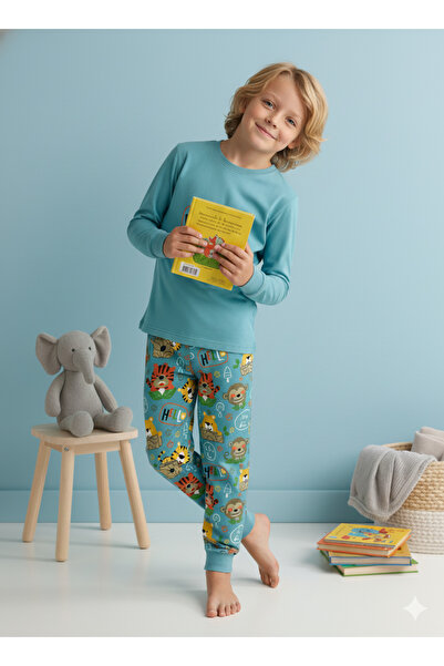 ROSAMİNA Erkek Çocuk %100 Pamuklu Tatlı Rüyalar Pijama Takımı