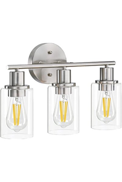 Arabest وحدات إضاءة لحوض الحمام، مصابيح جدارية للحمام بثلاثة أضواء، مصابيح جد...