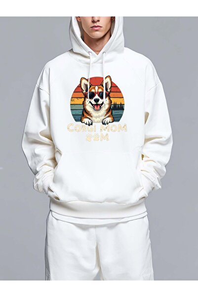 MIXSNOW Oversized Printed Hooded Sweatshirt-Trendy Casual Style Relaxed-Fit H...