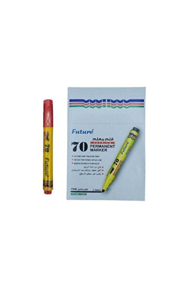 FUTURE - قلم تحديد دائم 70، 2.5 مم، 12 قطعة، اللون أحمر