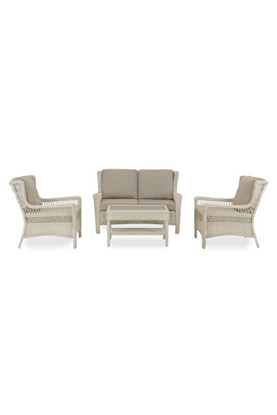 Maison Mex 4-piece garden/patio set, PARK MEADOWS, white/gray