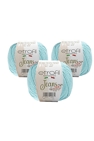 Etrofil Jeans Amigurumi Yarn Hand Knitting Yarn 50 Gr. 3 Pieces 052