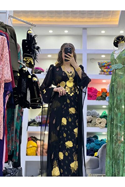 SOLİN YÖRESEL Kadın Yöresel Düğünlük Kaftan Abiye Elbise(Görseldeki aksesuarl...