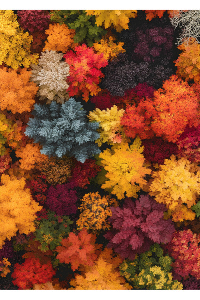 begovart ألغاز خشبية (MDF) مكونة من 120 قطعة على شكل زهور الغابة الملونة