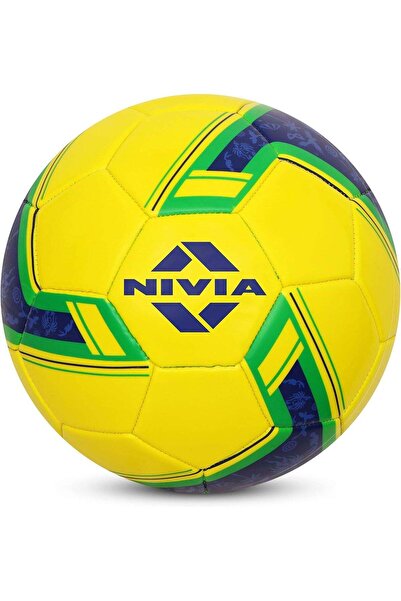 Nivia كرة قدم دوارة مخيطة آلياً مع مضخة هواء، مقاس 6 بوصات، مقاس -5 (الأرجنتين)