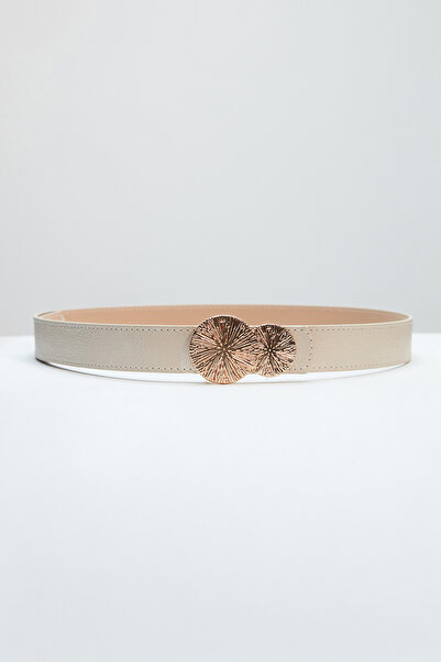 Fulla Moda Belt with Round Buckle