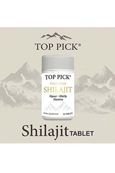 Top Pick مكمل غذائي من شيلاجيت الهيمالايا العضوي 100%، 24 قرصًا