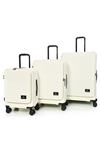 MORANO 3-piece luggage set (20", 24", 28"), hard-shell polycarbonate suitcase with TSA lock