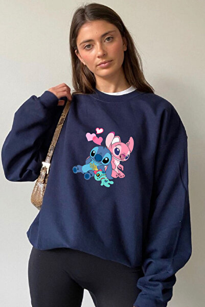 makiteks 2 ip içi şardonlu kadın sweatshirt %100 pamuk Lilo