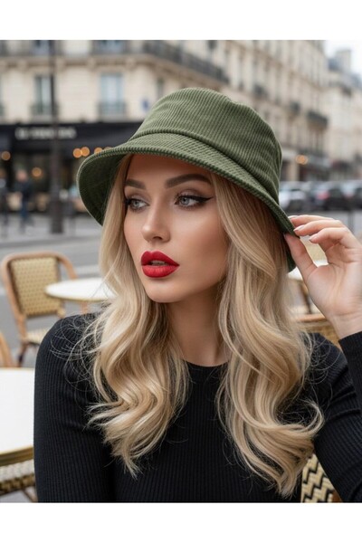 sf collection Women's Winter Velvet Bucket Hat