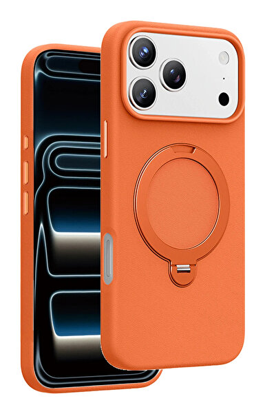 KeepHone Apple iPhone 17 Pro Case Premium Leather Suede Cover with Magsafe Ring