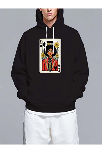 MIXSNOW Oversized Printed Hooded Sweatshirt-Trendy Casual Style Relaxed-Fit H...