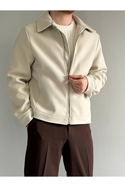 TÜZeMEN Shirt Collar Cashmere Premium Coat