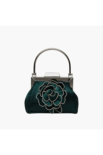 Steve Madden حقيبة يد مزينة بالزهور مع مقبض