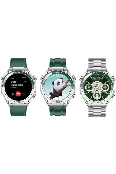 HAINOTEKO RW-67 Watch Ultimate Smart Watch With AMOLED Display GPS Map 3 Pair Straps and Charging Ca