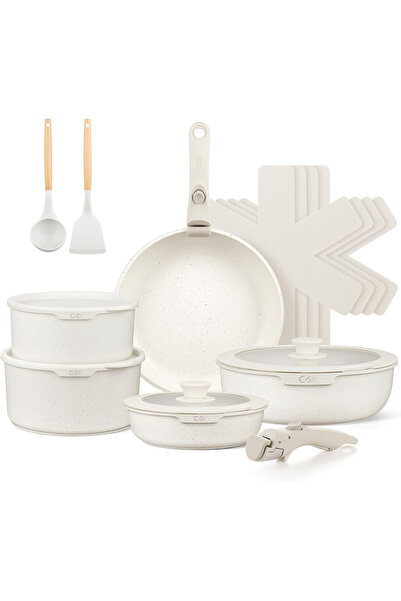 Carl Schmidt Sohn Set de oale cu 17 piese, aluminiu forjat, 18/20/26 cm, culo...