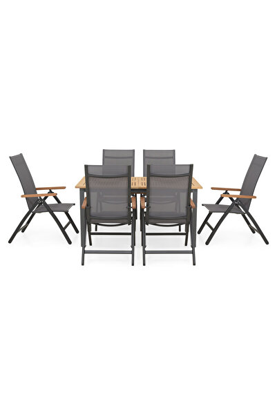 Maison Mex Set of 6 chairs and extendable table for garden/terrace, MARCUS/EA...
