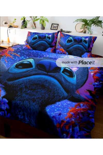 Elmas Dizayn 160X240 cm Baby Children's Bedding Set Hypoallergenic Stain-Proof Flowery Stich Organic Cotton