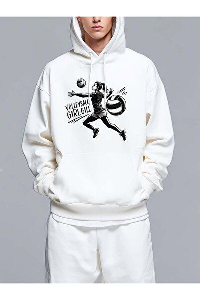 MIXSNOW Oversized Printed Hooded Sweatshirt-Trendy Casual Style Relaxed-Fit H...