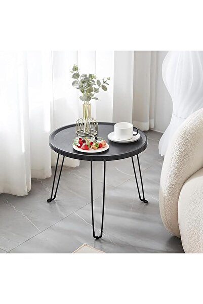 Arabest طاولة مستديرة قابلة للطي، طاولة مستديرة قابلة للطي، سطح صينية بثلاثة ...