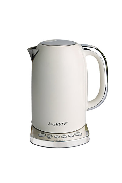 Genel Markalar Şık Vanilya Krem Rengi Retro Su Isıtıcı, 1.7 Litre