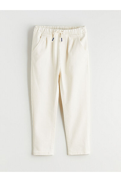 LC Waikiki Pantaloni pentru băieți LCW KidsBeige cu talie elastică