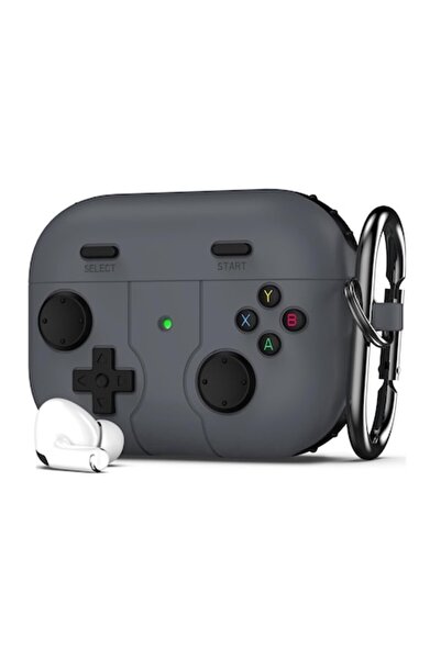 Sarphia Store Silicone Protective Case Compatible with AirPods Pro 2, with Carabiner Keychain, Grey