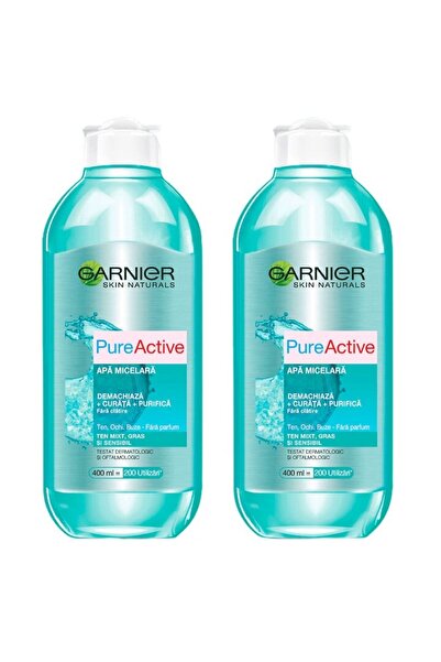 Garnier Skin Naturals Set: 2x Pure Active Micellar Water for combination, oily and sensitive skin, 400 ml
