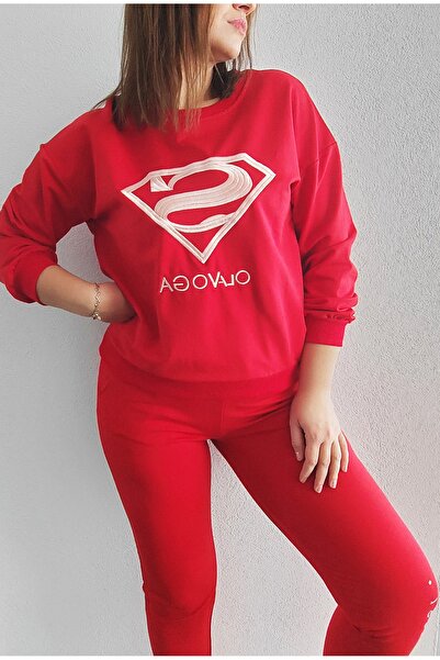 TINKA Fashion Red cotton tracksuit