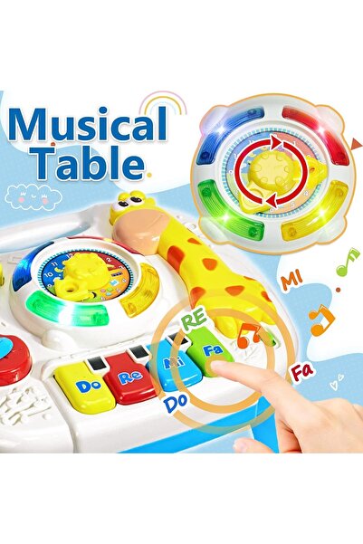 The Toys Home Learning Activity Table – Kids Light & Music Desk with Piano & Drum