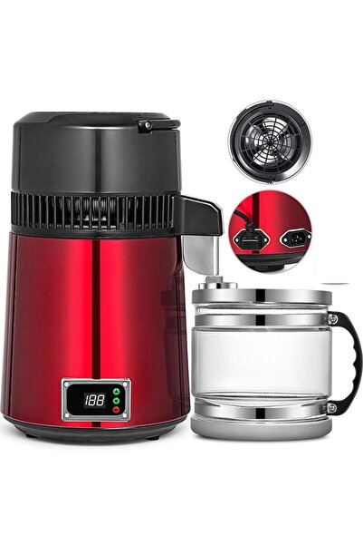 ozbience Kırmızı Renkli Termostatlı Distile Saf Su Damıtma Cihazı