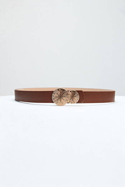 Fulla Moda Belt with Round Buckle