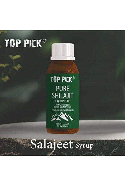 Toppik شراب شيلاجيت الهيمالايا السائل الطبيعي 100%، غني بحمض الفولفيك والمعادن النادرة، 120 مل