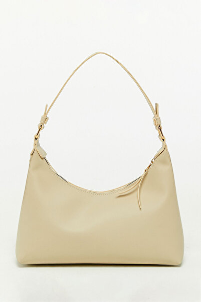 Yerli Дамска кремава чанта за ръка и през рамо