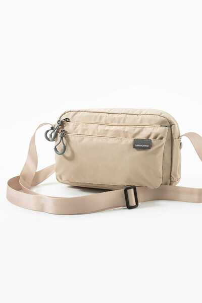 Sanmorris Kadın 3 Gözlü Paraşüt Kumaş Ayarlanabilir Çapraz Askılı Çanta