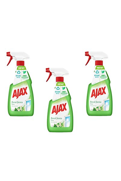 Ajax Floral Fiesta Green Window Cleaner Package, 500ml X3