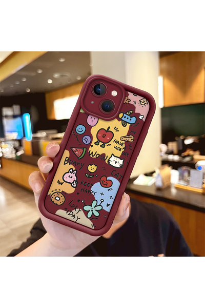 Hontinga حافظة هاتف من السيليكون الناعم متوافقة مع iPhone 14 Plus بأنماط لطيف...