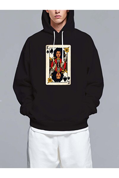 MIXSNOW Oversized Printed Hooded Sweatshirt-Trendy Casual Style Relaxed-Fit H...