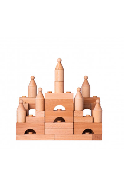 Tarnawa Puzzle de construcție din lemn colorat Cubito