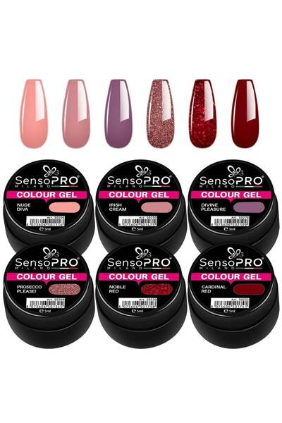 SensoPRO Milano Set of 6 Magic Nights Colored UV Gels,