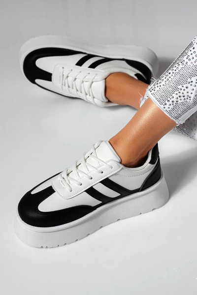 Zaira Γυναικεία λευκά πάνινα παπούτσια από οικολογικό δέρμα Lola #21191 - 40