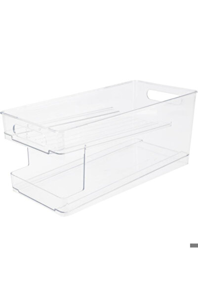 Excellent Houseware double refrigerator organizer for cans, plastic, 36x17x15 cm, transparent