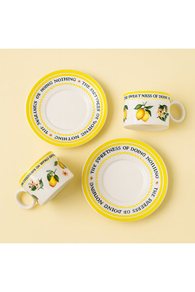 Karma Home Cherry Dreams 2-Piece Porcelain Coffee Cup Set 90Cc