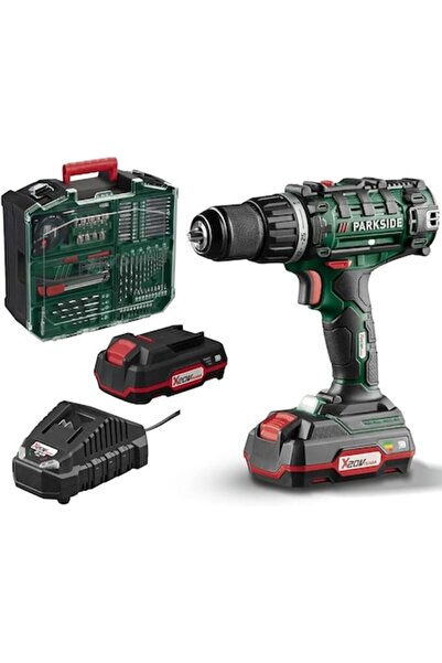 PARKSIDE Complete set of screwdriver and drill PABS 20-LI G8, with 2 batteries, 1 charger