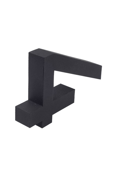 LUCAS Număr de casă metalic '4' 3D, 12,5x2 cm, antracit închis
