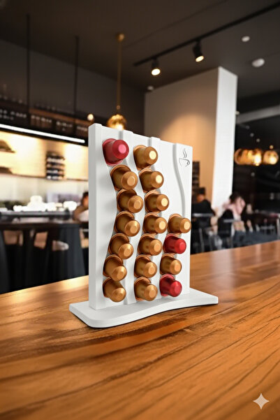 ÖZTÜRK MAKİNE Suport decorativ pentru capsule de cafea compatibil cu Nespresso NUMAI - Organizator de birou